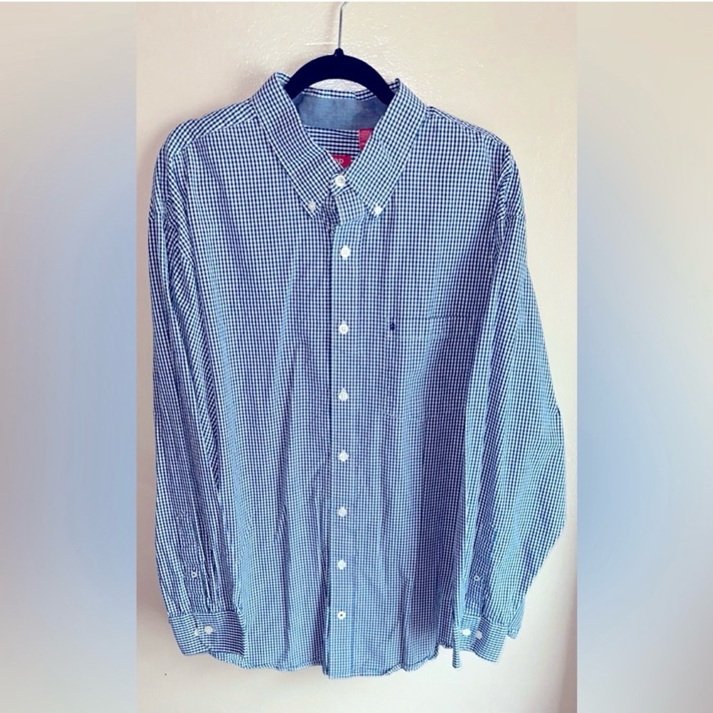 IZOD Men's Blue Checkered Shirt